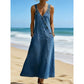 👗✨Women’s Stylish Asymmetrical Button Denim Dress – Effortless Everyday Chic🔥