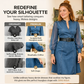 Slim Fit Stand Collar Denim Midi Dress