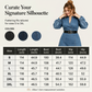 Slim Fit Stand Collar Denim Midi Dress