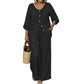 Women's Button-Down Drawstring Top & Wide-Leg Pants Set