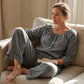 Women's Button-Down Drawstring Top & Wide-Leg Pants Set