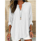 Women’s Casual Solid V-Neck Blouse