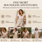 Women's Knee-Length Asymmetrical Wrap Shorts