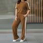 Women's Casual Contrast Stripe 2-Piece Set