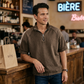 Men's Vintage Denim Half-Zip T-Shirt