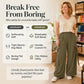 Women's Cropped Wide-Leg Cargo Pants
