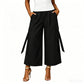 Women's Cropped Wide-Leg Cargo Pants