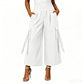 Women's Cropped Wide-Leg Cargo Pants