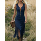 🤠 LIMITED-TIME 48% OFF! ✨ Retro Western Tassel Sleeveless Slim Dress – Fringe Hem, Front Zipper, Cowgirl Style 🌵