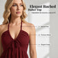 Women's Halter Neck Backless Maxi Dress