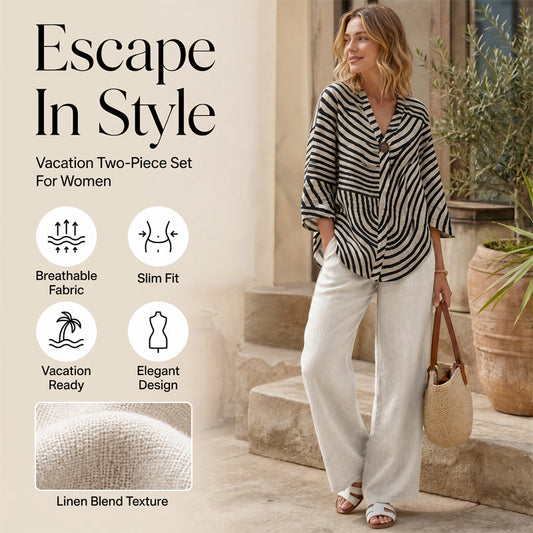 Women's Summer Striped 2-Piece Set