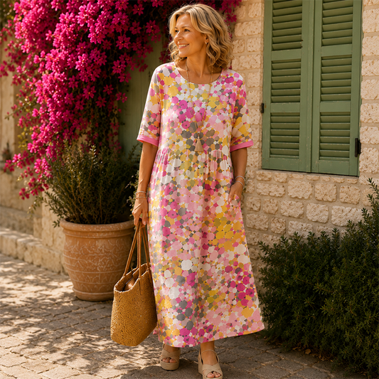 Women's Floral Printed Loose Fit Dress