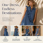 Women's Summer Sleeveless Dress with Front Ruffle