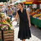 Women's Summer Sleeveless Dress with Front Ruffle