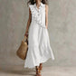 Women's Summer Sleeveless Dress with Front Ruffle