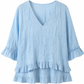 Women's Elegant Ruffle V-Neck Summer Top