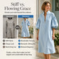 Women's Half-Zipper Stand Collar Puff Sleeve Dress