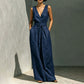Summer Fashion Sleeveless Top & Wide-Leg Pants Set