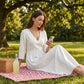 Women's V-Neck 3/4 Sleeve Maxi Dress