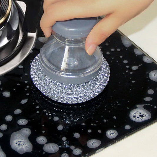 Soap Dispensing Pot Scrubber Brush