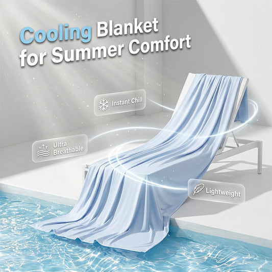 Solid Color Breathable Cooling Blanket