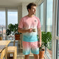 ⏳🔥LIMITED-TIME 50% OFF! 🌊Men's Gradient Short Sleeve and Shorts Set