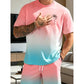 ⏳🔥LIMITED-TIME 50% OFF! 🌊Men's Gradient Short Sleeve and Shorts Set