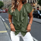 Elegant Ruffle V-Neck Blouse