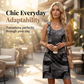 👗✨Women's Faux Denim Printed Sleeveless Dress – Breathable & Flattering 🔥