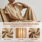 Women's V-Neck Top and Wide-Leg Pants Lounge Set