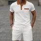 🥳2026 HOT SALE 💞Summer Casual Waffle Knit 2-Piece Set for Men