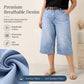 Women's Relaxed-Fit Denim Bermuda Shorts