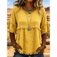 Women's Casual Fringe-Trim Ruffle Sleeve Top