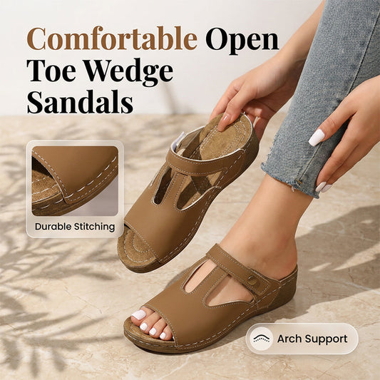 Wedge Slide Sandals – Breathable & Adjustable Fit