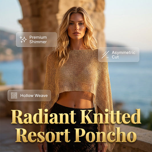 Women's Hollow Out Knit Shawl Poncho