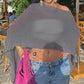 Women's Hollow Out Knit Shawl Poncho