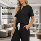 Women's Ribbed Knit Top & Pants 2-Piece Set