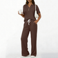 Women's Ribbed Knit Top & Pants 2-Piece Set