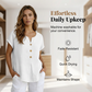 Women's V-Neck Button Casual T-Shirt