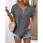⏰💰 50% OFF – Women's V-Neck Short Sleeve Top – Flattering & Comfy | Perfect for Everyday Wear | Dress Up or Down 👚✨🌸