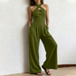 Elegant Criss-Cross Halter Neck Jumpsuit