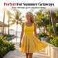 Women's Summer Square Neck Floral Dress