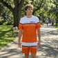 Men's Letter Print Short-Sleeve Shorts Set