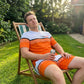 Men's Letter Print Short-Sleeve Shorts Set