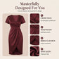 Women's Short Sleeve V-Neck Asymmetrical Wrap Dress