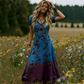 Women's Vintage V-Neck Floral Maxi Dress