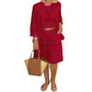 Women’s Casual Two-Piece Open Front Top & Bermuda Shorts Set