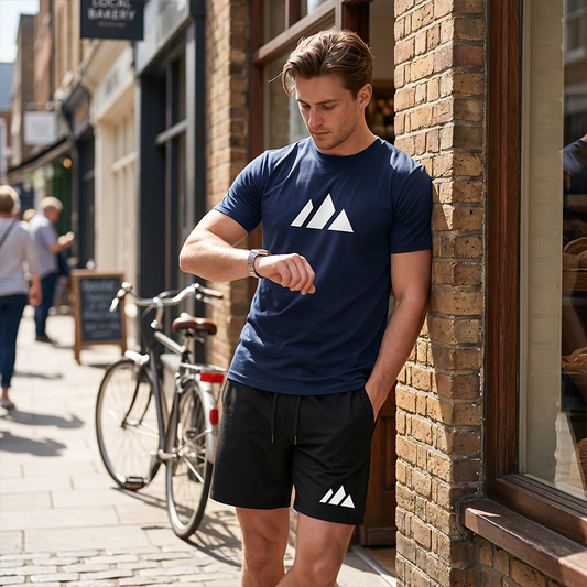 Men's Short Sleeve T-Shirt & Drawstring Shorts Set