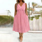 Women's Sleeveless V-Neck Twisted Dress