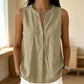 Women's Casual Sleeveless Button-Front Top